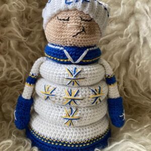 Virkmönster Stapel Leksak i Leksands färger