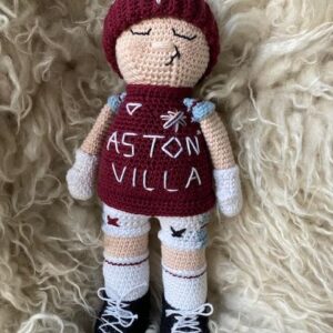 Virkmönster Supportern i Aston Villa fotbolls färger