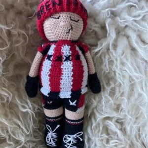 Virkmönster Supportern i Brentford fotbolls färger