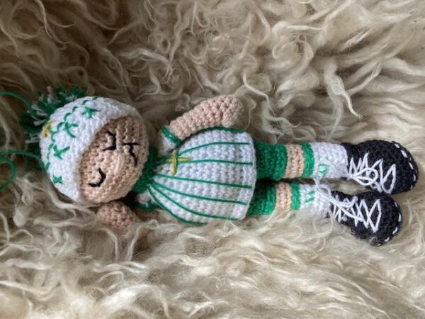 Virkmönster Lilla Bil Supportern i Hammarby fotbolls färger - Bild 9