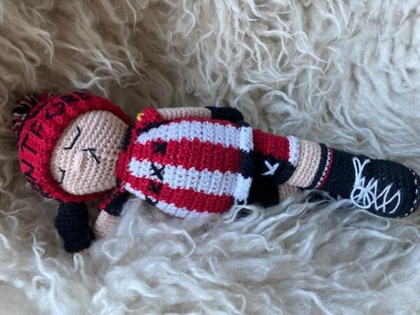 Virkmönster Supportern i Brentford fotbolls färger - Bild 10