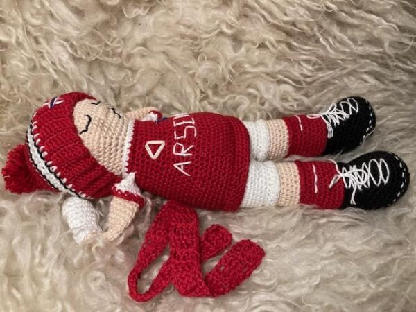 Virkmönster Supportern i Arsenal fotbolls färger - Bild 13