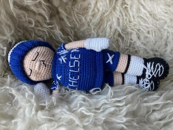 Virkmönster Supportern i Chelsea fotbolls färger - Bild 13