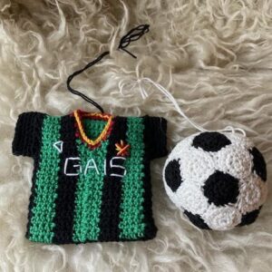 Virkmönster Bil Blingbling i GAIS fotbolls färger