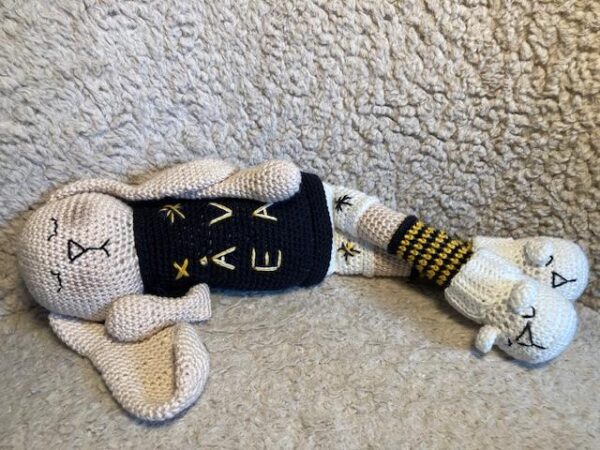 Virkmönster MINI i AIK fotbolls färger - Bild 5