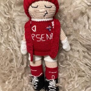 Virkmönster Supportern i Arsenal fotbolls färger