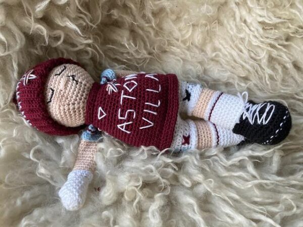 Virkmönster Supportern i Aston Villa fotbolls färger - Bild 8