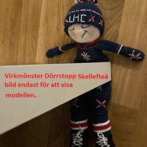 Virkmönster (text) Dörrstopp i Skellefteå Hockeys färger