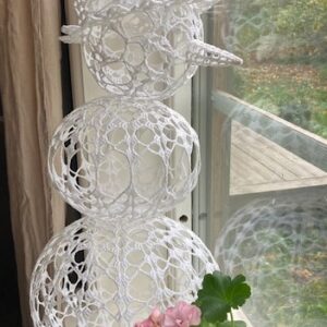 Virkmönster Snögubbe med hatt och laghalsduk alla lag i SHL, Hockeyallsvenskan, Fotbollsallsvenskan 2025/2026